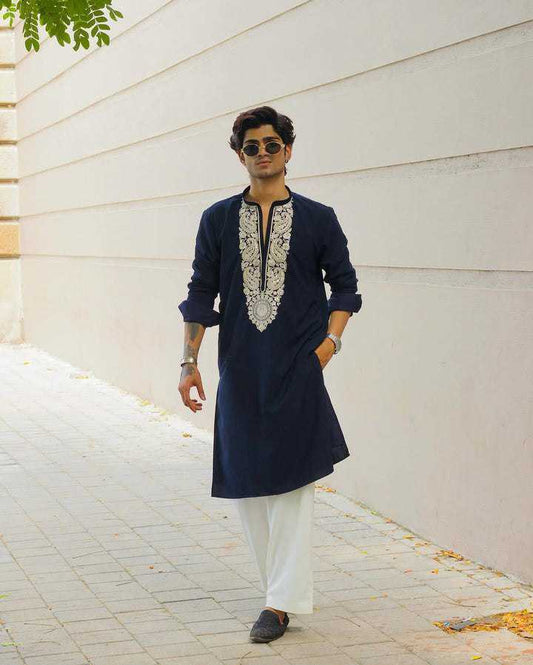 Ivory Regal Zardozi Kurta