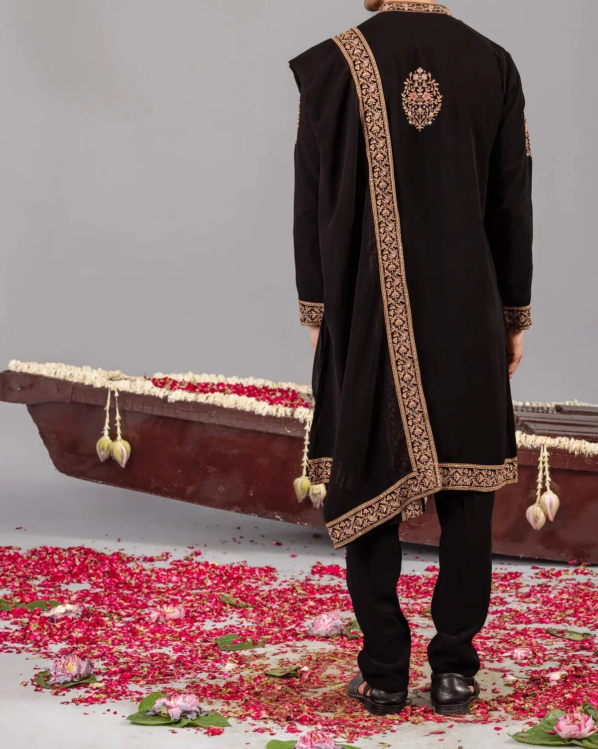 German Thread Adition Kurta pyjama With Dupatta