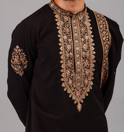 German Thread Adition Kurta pyjama With Dupatta