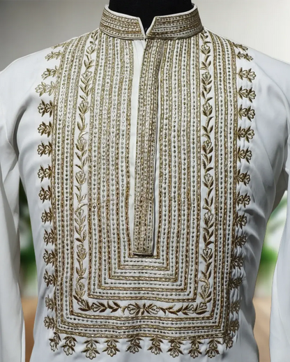 Designer Luxury Embroidered Kurta With Pant Set